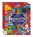 Super Kaleidoscope Colouring Kit: Robots, Dinos And Racers