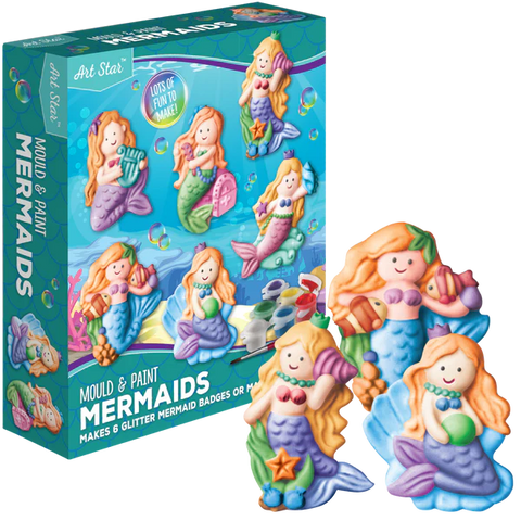 Art Star Mould and Paint Plaster Mermaid Kit Makes 6