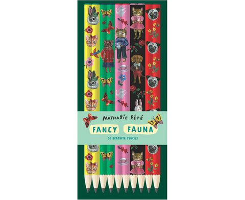 Fancy Fauna: 10 Graphite Pencils