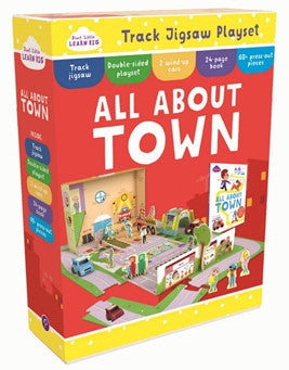 Start Little Learn Big, All About Town Book & Jigsaw Track Set