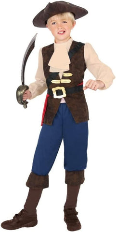 Smiffys Pirate Jack Boy Costume with Top, Trousers and Belt