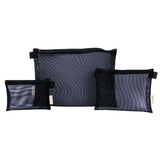 3 Pieces Mesh Bag Set in Black