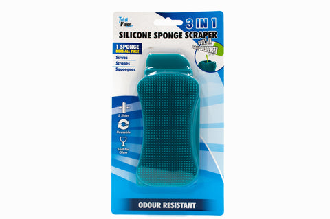 3 in 1 Silicone Sponge Scraper