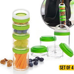 Stackable Snack Containers Set of 4