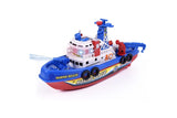 Kids Music Light Water Spray Electric Marine Rescue Fire Boat Model Education Toy