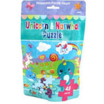 48 Piece Jigsaw Puzzle Bag: Unicorn & Narwhal Puzzle