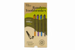 Bamboo Toothbrush Set Of 4 With Case