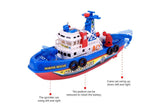 Kids Music Light Water Spray Electric Marine Rescue Fire Boat Model Education Toy