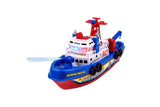 Kids Music Light Water Spray Electric Marine Rescue Fire Boat Model Education Toy