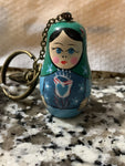 Babushka Russian key chain