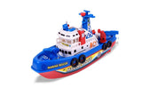 Kids Music Light Water Spray Electric Marine Rescue Fire Boat Model Education Toy